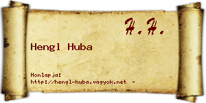 Hengl Huba névjegykártya